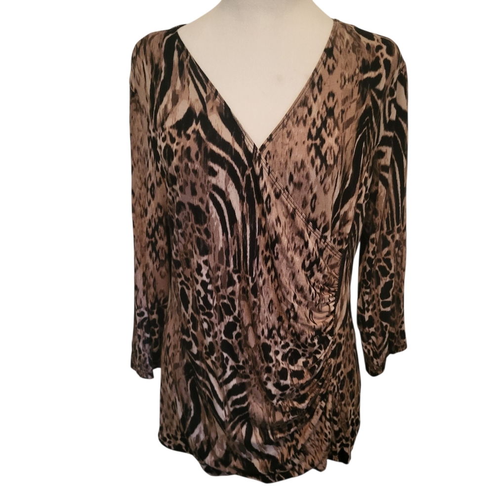 Dan Buchman Cross Front Blouse sz L